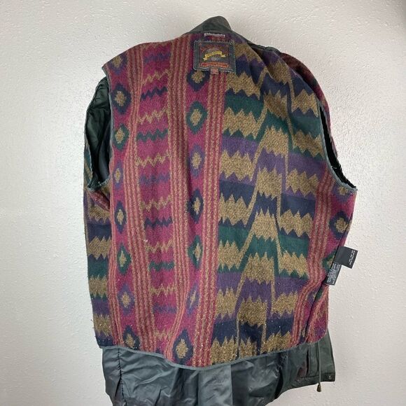 Vintage Wilson’s Adventure Bound Hooded Green Leather Jacket Size M - Picture 6 of 14